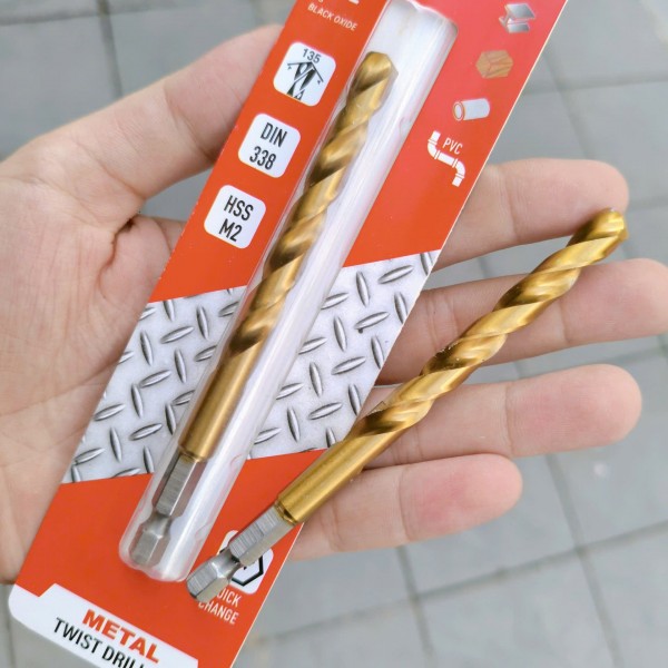 MŨI KHOAN INOX ARBALEST CHUÔI LỤC GIÁC PHỦ TITAN (LS217)				