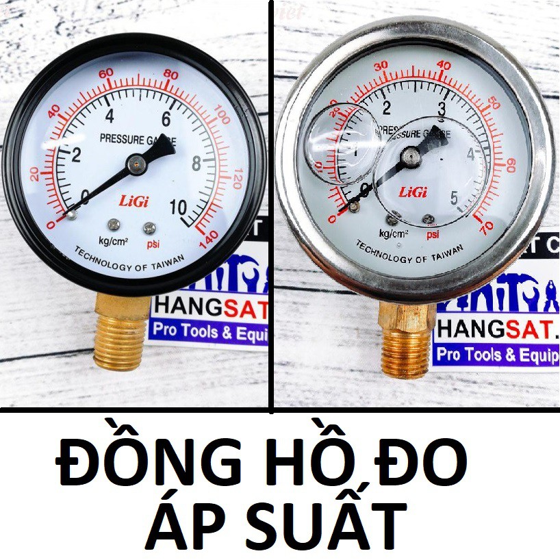 Đồng hồ đo áp suất hơi mặt 63mm (sp184)